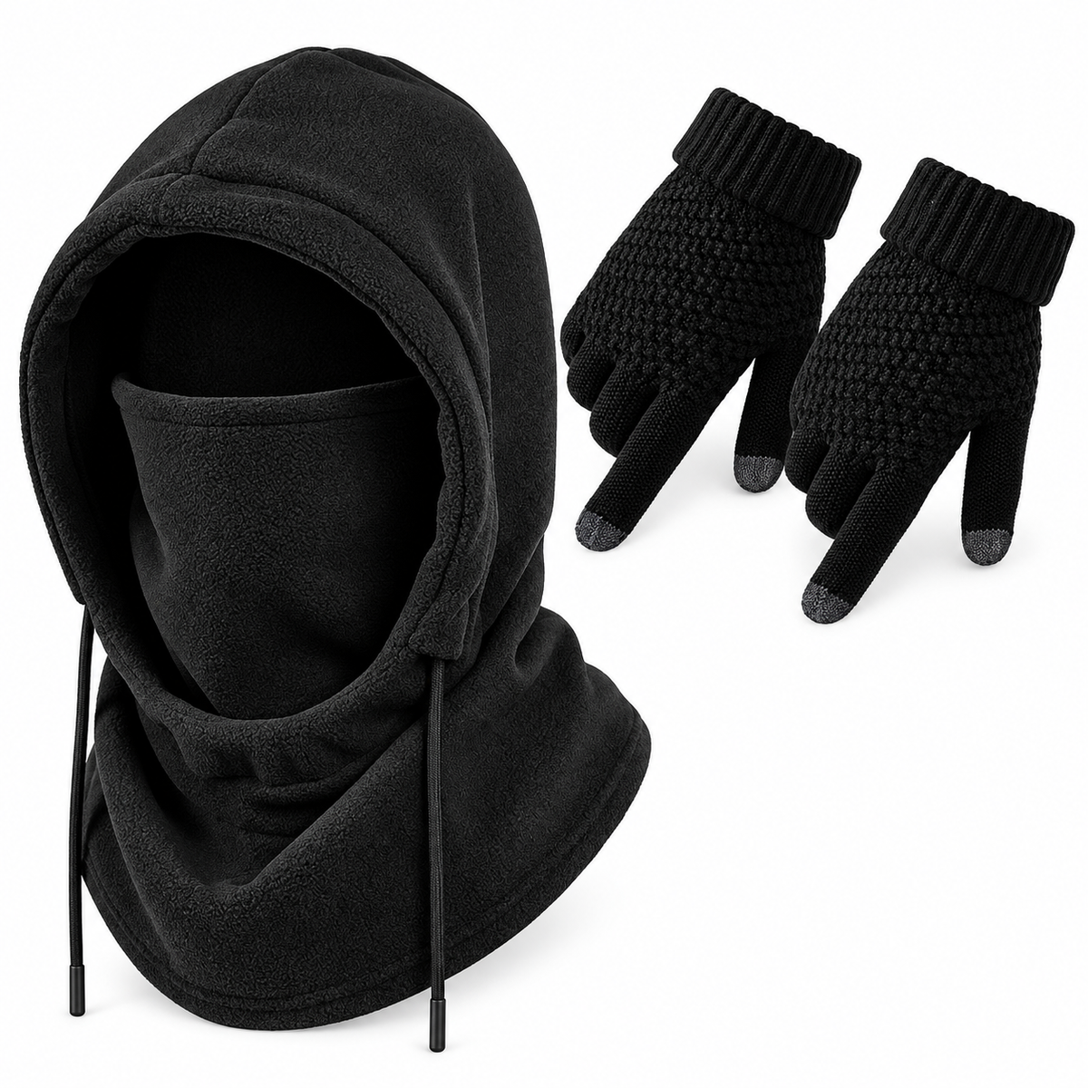 Unisex Adult Plain Winter Warm Multi-Pieces Outdoor Wear Set